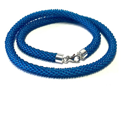Sommerliche häkelkette blau - sommerliche,