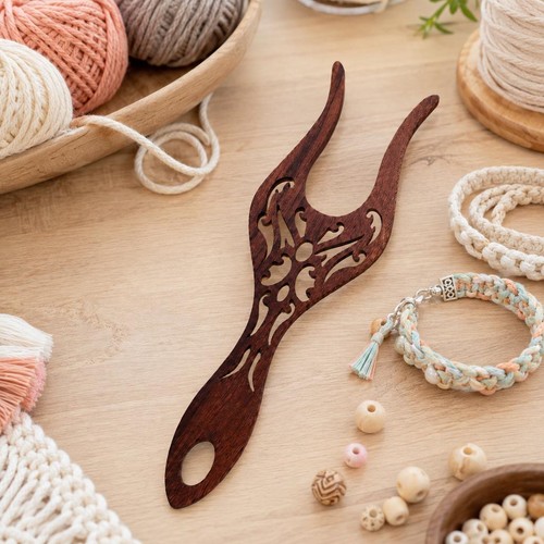 Handliche holz webgabel für - handliche,